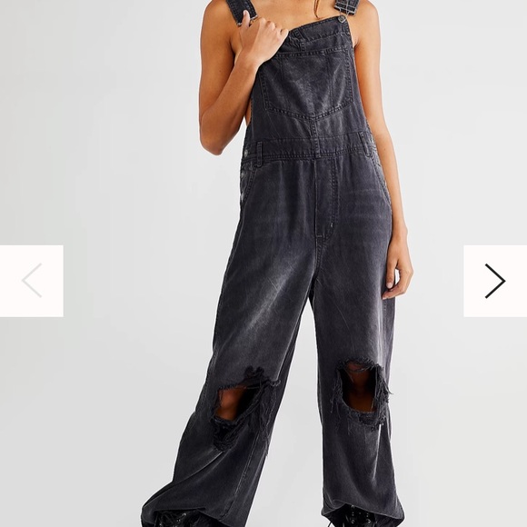 💐FREE PEOPLE Distressed overalls💐& cami💐 - Picture 7 of 16